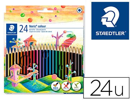 24 lápices de colores Staedtler Noris Colour Wopex ecológico